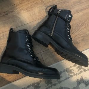 All Saints black combat boots